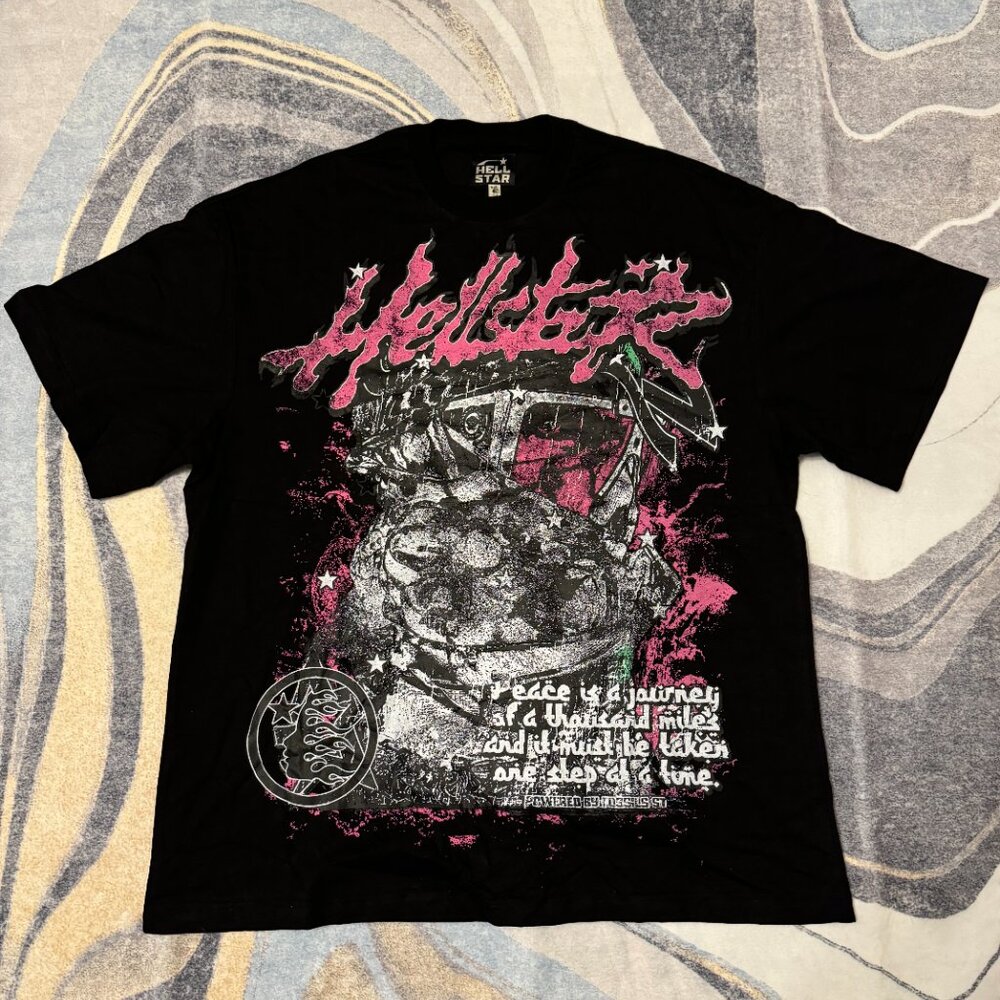 Hellstar Anchor Peace Black T-Shirt Men’s Size Large